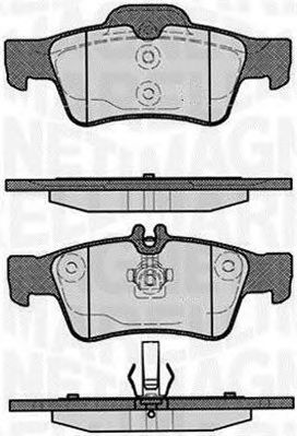 MAGNETI MARELLI 363916060316 -  Комплект тормозных колодок, дисковый тормоз